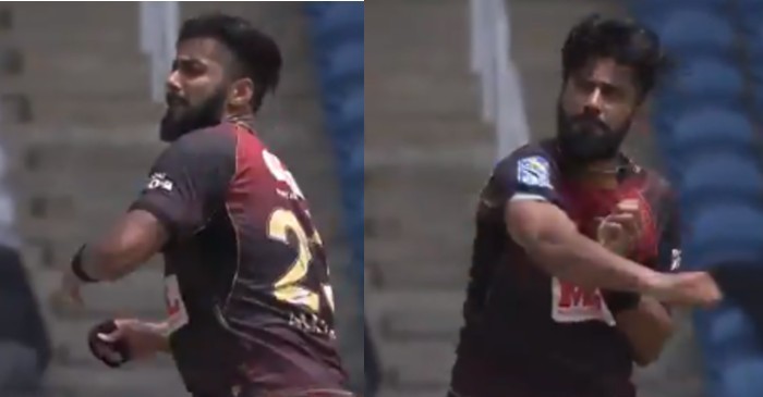 CPL 2020: WATCH – Ali Khan celebrates Jonathan Carter’s wicket emphatically by chucking his wrist band