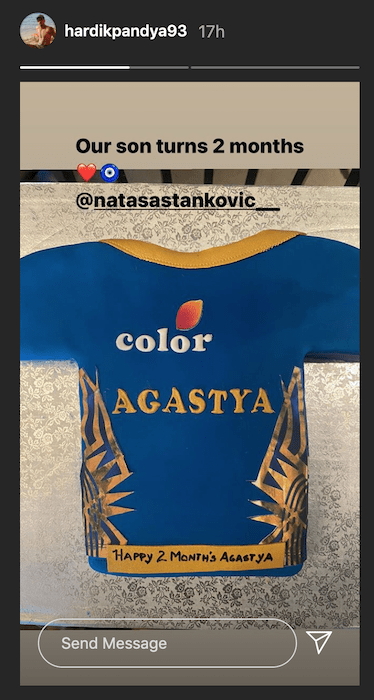 Hardik Pandya Instagram story