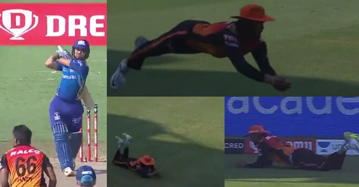 IPL 2020, MI vs SRH – WATCH: Manish Pandey takes a stunning diving catch to dismiss Ishan Kishan