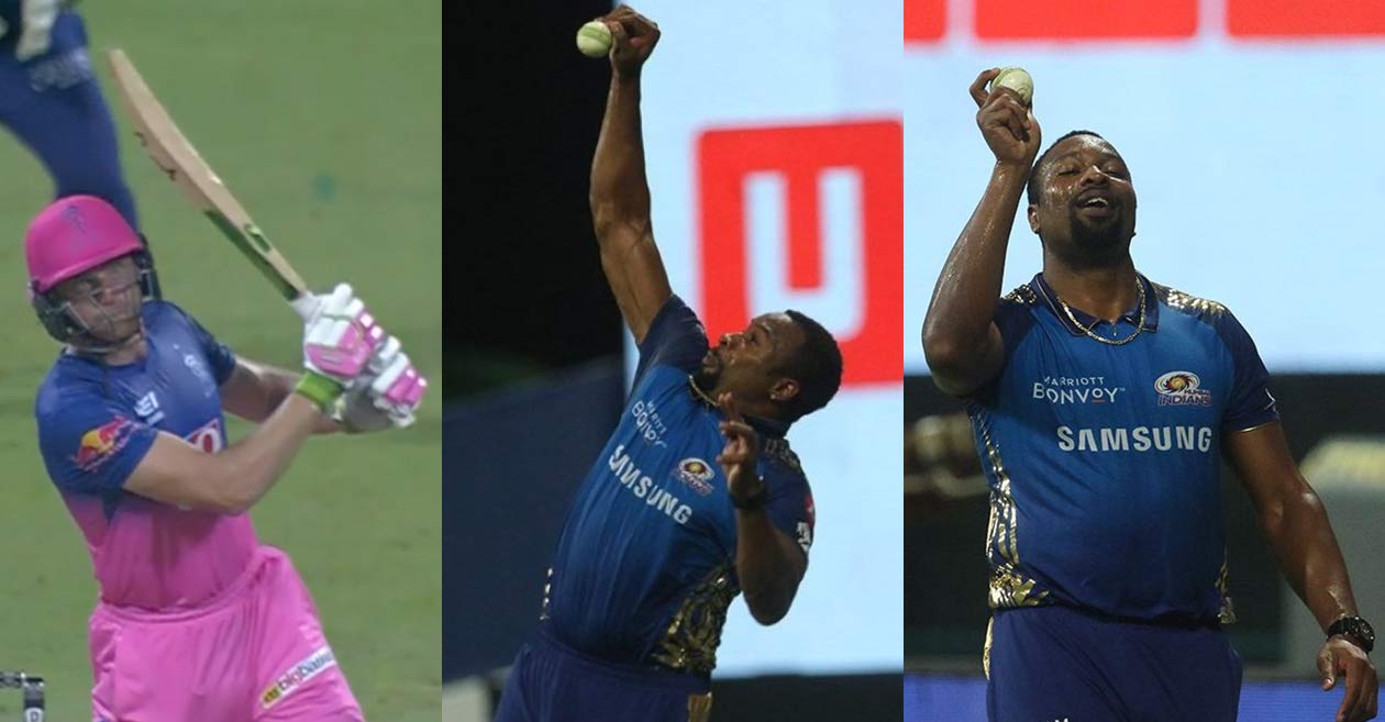 IPL 2020: WATCH – Kieron Pollard takes a stunning catch to dismiss RR opener Jos Buttler