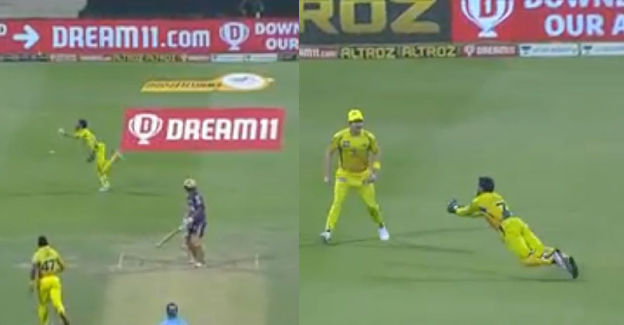 IPL 2020, KKR vs CSK – WATCH: MS Dhoni defies age, grabs a ‘flying catch’ to dismiss Shivam Mavi