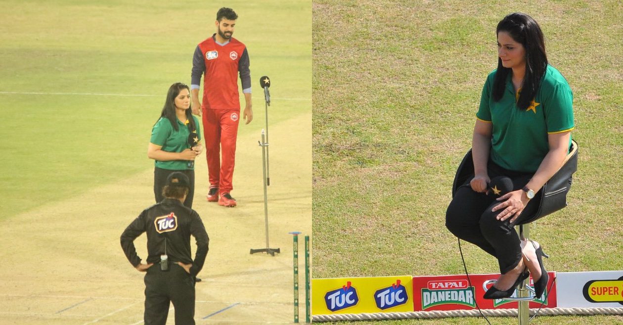 Pakistan female commentator shuts down a reporter who questioned her for wearing ‘heels’ on the pitch