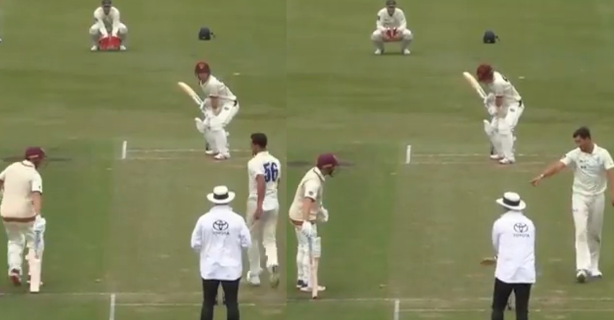 WATCH: Mitchell Starc gives ‘Mankad’ warning to Marnus Labuschagne in Sheffield Shield Trophy