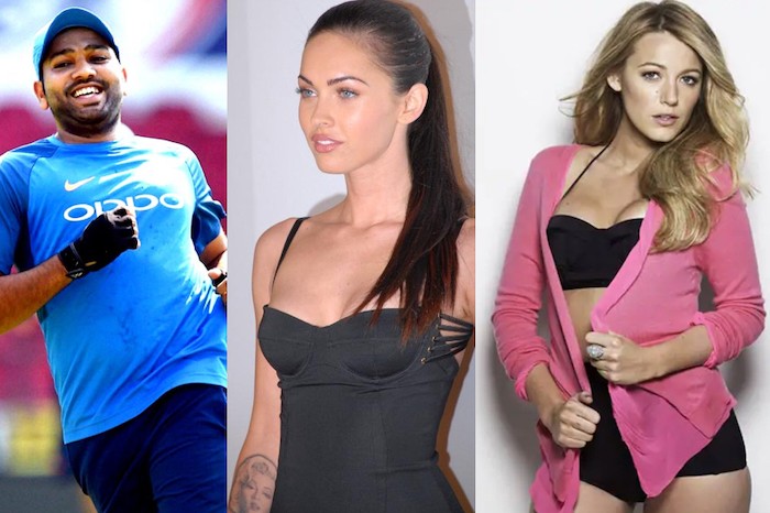 Rohit Sharma, Megan Fox, Blake Lively