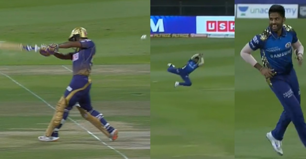 IPL 2020: WATCH – Surya Kumar Yadav takes a screamer to dismiss KKR opener Rahul Tripathi