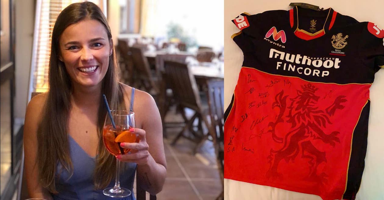 IPL 2020: England women cricketer Alexandra Hartley reacts after receiving her RCB jersey