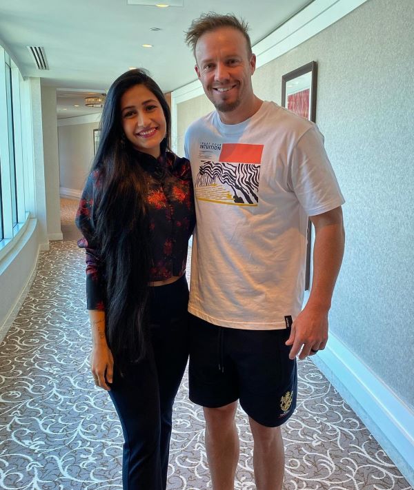 Dhanashree Verma with ABD