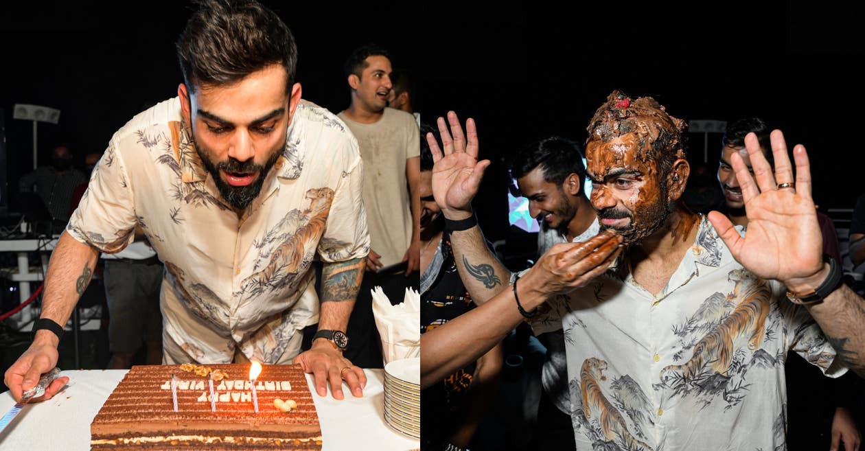 WATCH: Virat Kohli celebrates his 32nd birthday with wife Anushka Sharma and RCB teammates