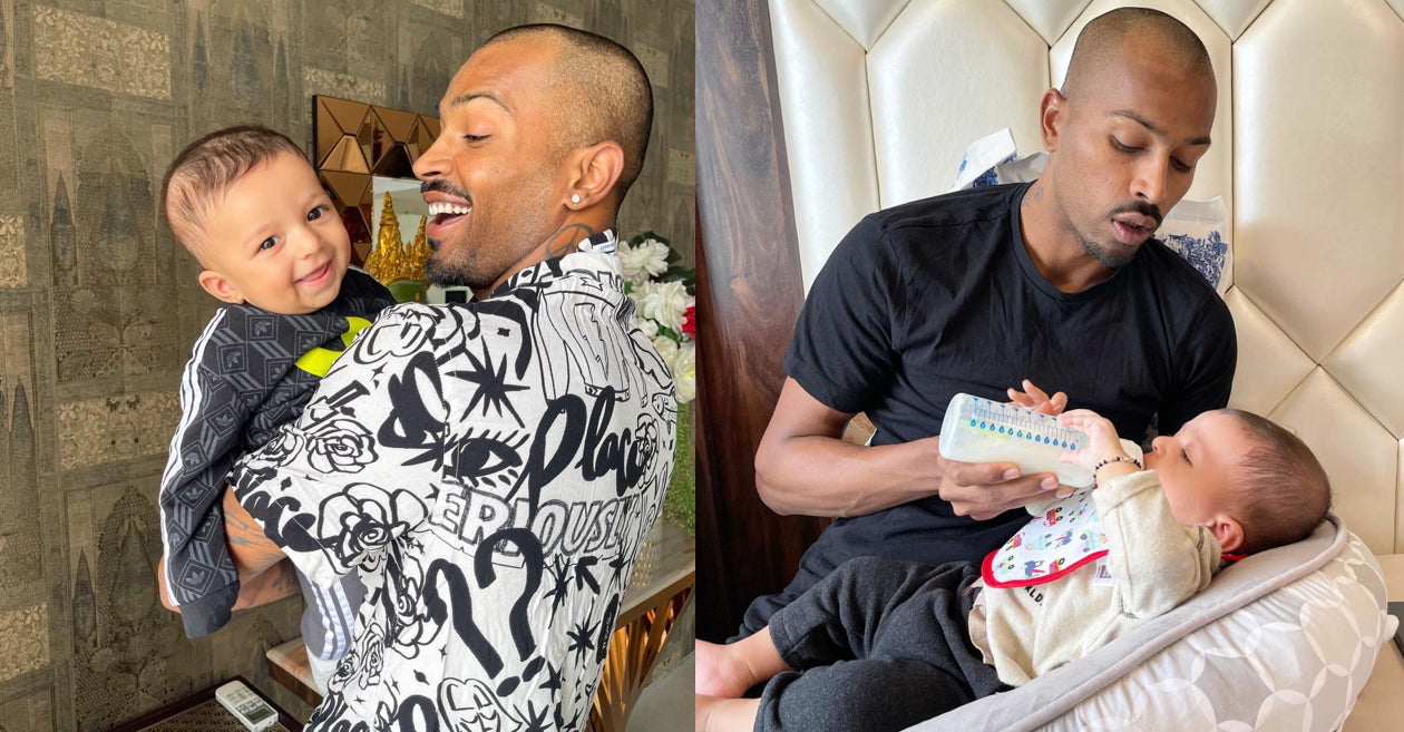 Hardik Pandya shares a laugh with son Agastya on ‘5 little monkey’ rhyme