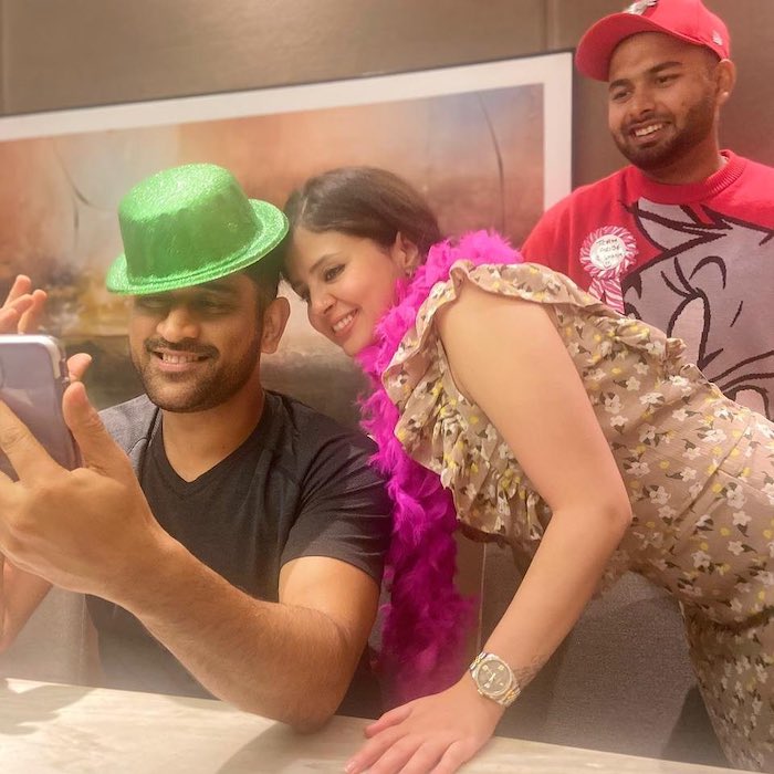 MS Dhoni, Sakshi, Rishabh Pant