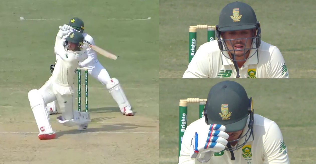 WATCH: South Africa captain Quinton de Kock dejected after his dismissal in 1st Test against Pakistan