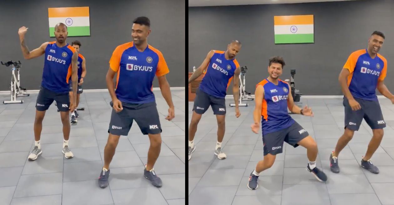 WATCH: Ravichandran Ashwin, Hardik Pandya and Kuldeep Yadav dance on the beats of ‘Vaathi Coming’ song