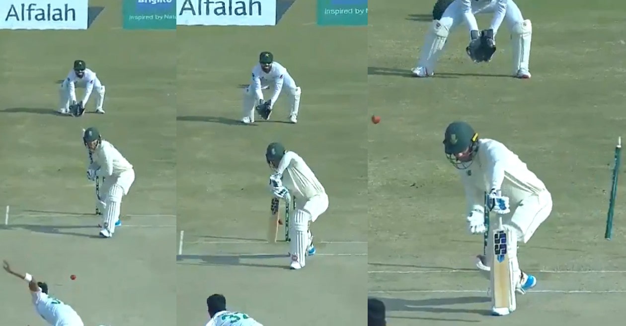 PAK vs SA – WATCH: Hasan Ali sends Rassie van der Dussen’s leg-stump for a walk with a perfect reverse swing