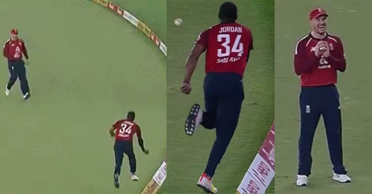 IND vs ENG: WATCH – Chris Jordan partners with Jason Roy to pull off an outrageous catch of Suryakumar Yadav