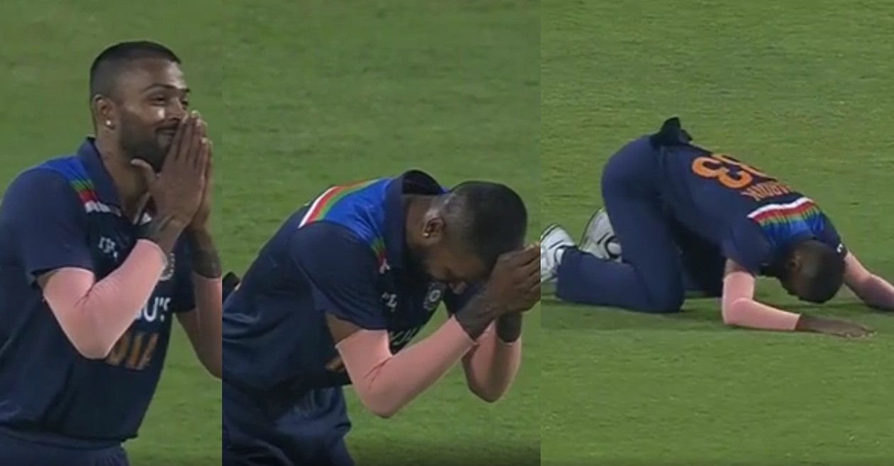 IND vs ENG: WATCH – Hardik Pandya bow down to Shikhar Dhawan for Ben Stokes’ catch after dropping a sitter