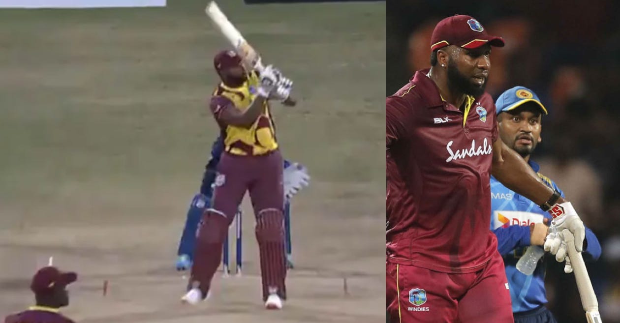 WI vs SL: WATCH – Kieron Pollard smacks six sixes in an over off hattrick man Akila Dananjaya