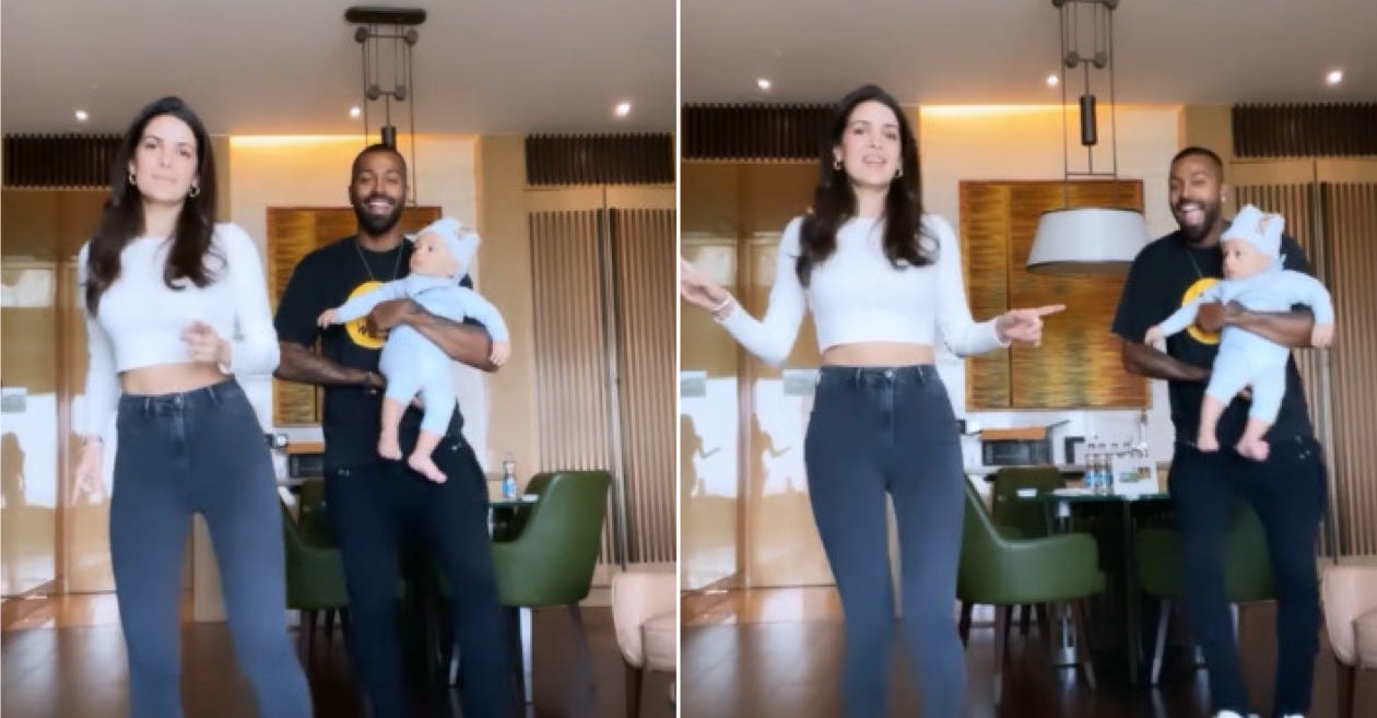 Harik Pandya, Natasa Stankovic take up ‘Don’t Rush’ challenge with son Agastya; video goes viral