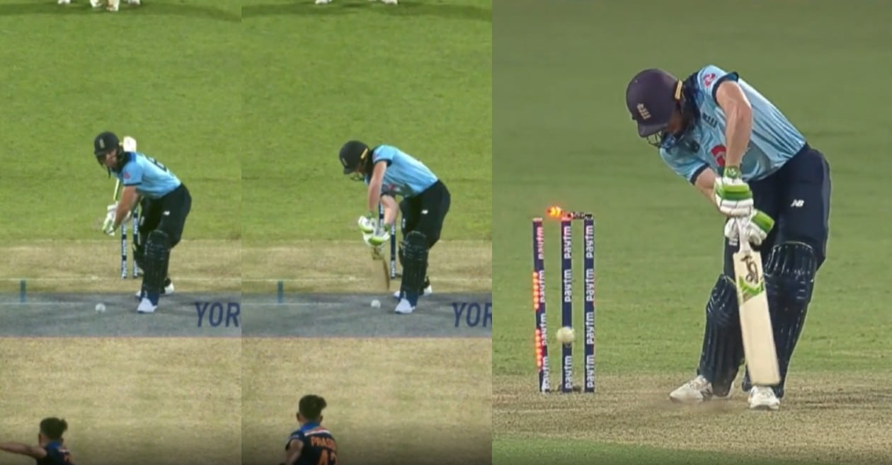 IND vs ENG: WATCH – Prasidh Krishna cleans up Jos Buttler with a ripping yorker in 2nd ODI