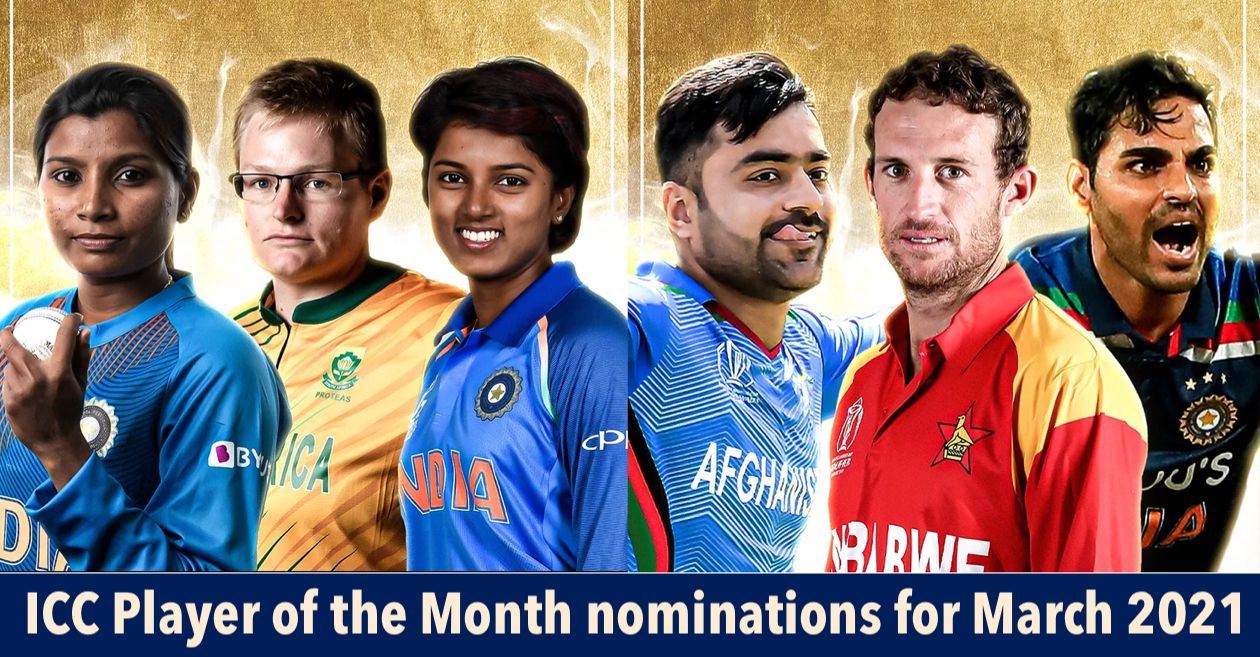 ICC announces the Players of the Month for March 2021