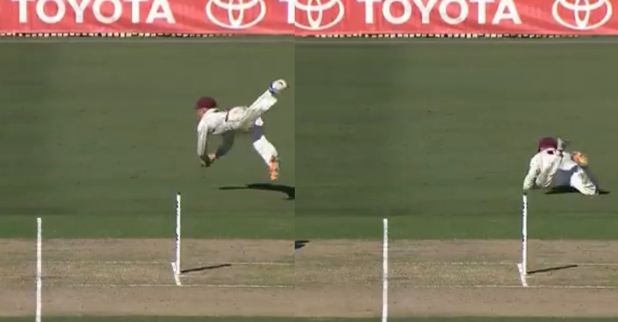 WATCH: Marnus Labuschagne grabs a screamer to remove Josh Hazlewood in Sheffield Shield Final