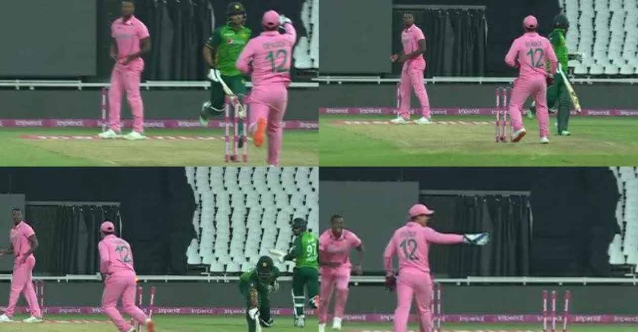 SA vs PAK: WATCH – Quinton de Kock’s deception act to run out Fakhar Zaman for 193