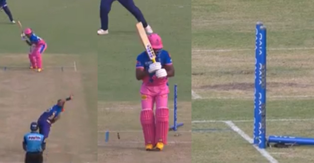 IPL 2021, MI vs RR: WATCH – Trent Boult bowls a blockhole yorker to dismiss Sanju Samson