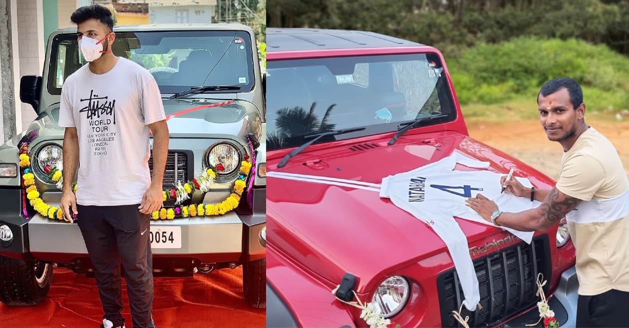 Shardul Thakur, T Natarajan receive SUVs as promised by Anand Mahindra after India beat Australia in Test leg