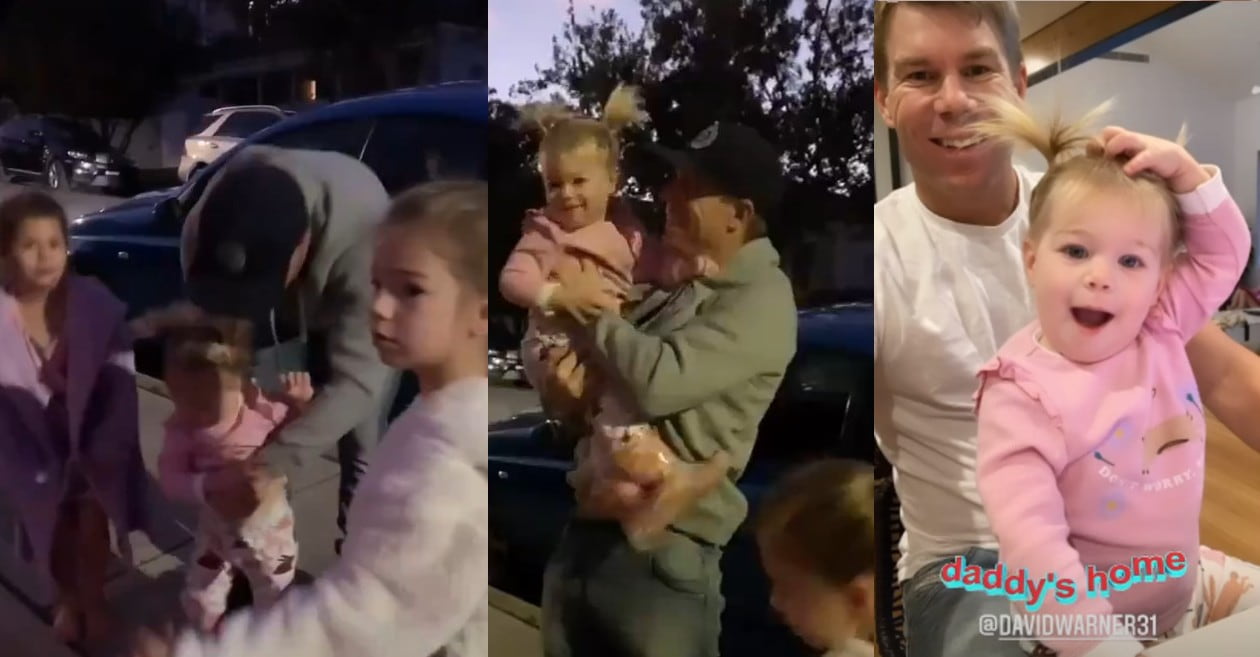 WATCH: Australian star David Warner reunites with his family after IPL 2021