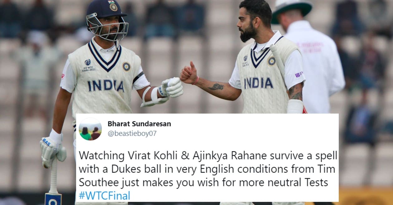 Twitter reactions: Virat Kohli, Ajinkya Rahane stand tall to revive faltering India on Day 2 of WTC final