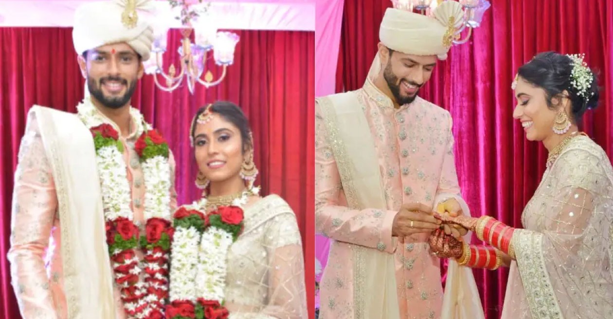 Shivam Dube marries girlfriend Anjum Khan in Mumbai, share photographs on social media