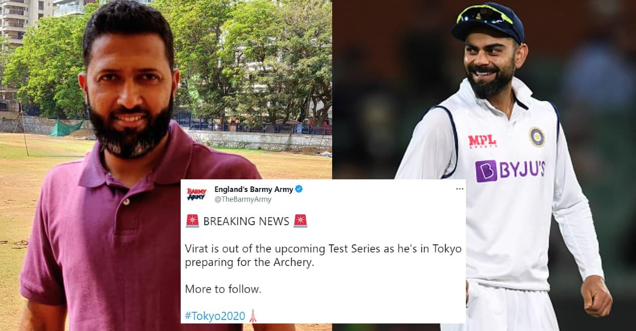 Wasim Jaffer comes up with an epic response to England’s Barmy Army for taking a dig at Virat Kohli