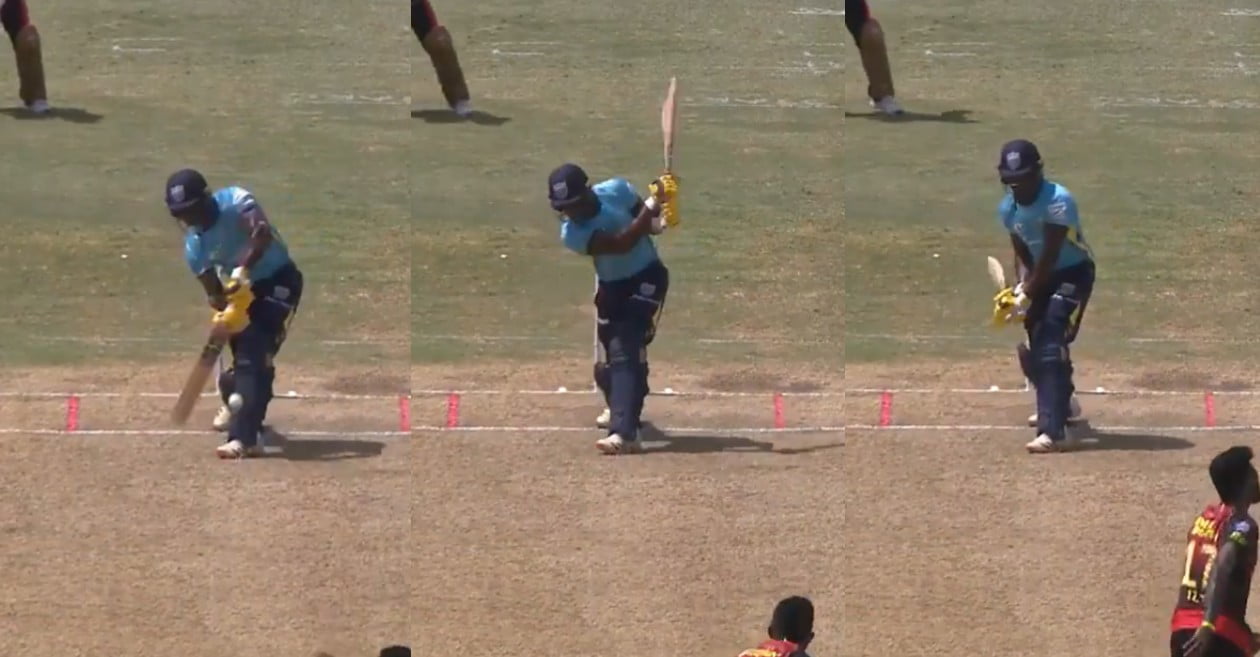 WATCH: Andre Fletcher hits a ‘no-look’ six off Isuru Udana in CPL 2021