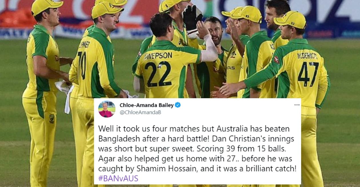 Twitter reactions: Bowlers lead the way as Australia beat Bangladesh in 4th T20I