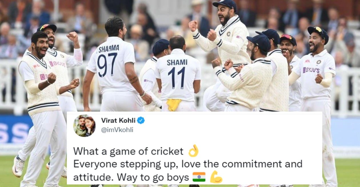 ENG vs IND: Indian players react after their historic victory over England in Lord’s Test