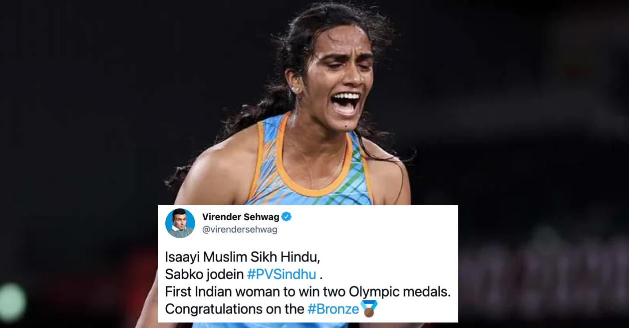 Virender Sehwag, Wasim Jaffer leads wishes for PV Sindhu as she wins bronze at Tokyo Olympics 2020