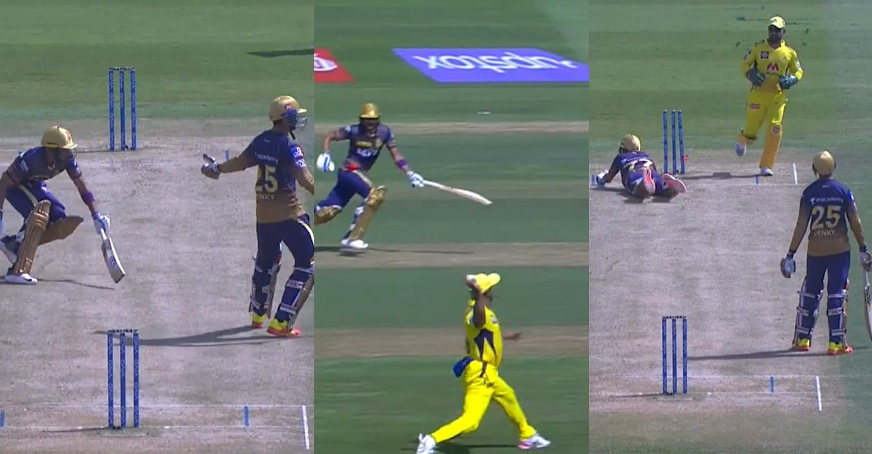 IPL 2021: WATCH – Ambati Rayudu hits the bullseye to see-off Shubman Gill during CSK vs KKR clash