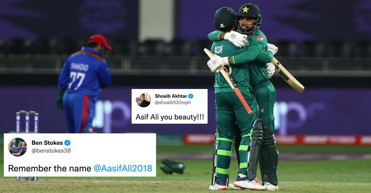 Twitter Reactions: Asif Ali’s cameo power Pakistan to their third successive win of T20 World Cup 2021