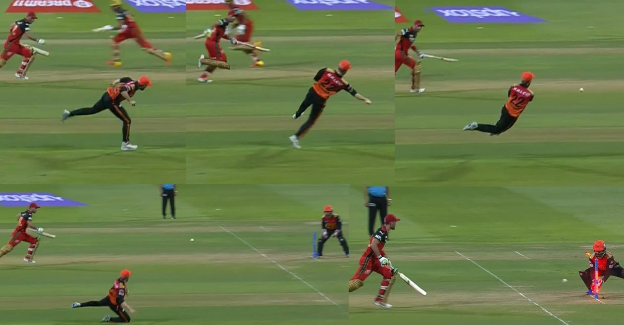 IPL 2021: WATCH – Acrobatic Kane Williamson hits the bullseye to run out Glenn Maxwell