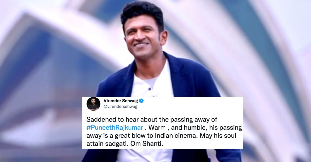 Virender Sehwag, Suresh Raina and other cricketers mourn actor Puneeth Rajkumar’s sudden demise