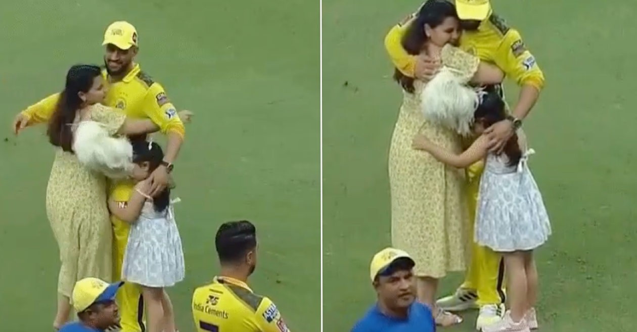 WATCH: MS Dhoni hugging wife Sakshi, daughter Ziva after CSK wins the IPL 2021 title