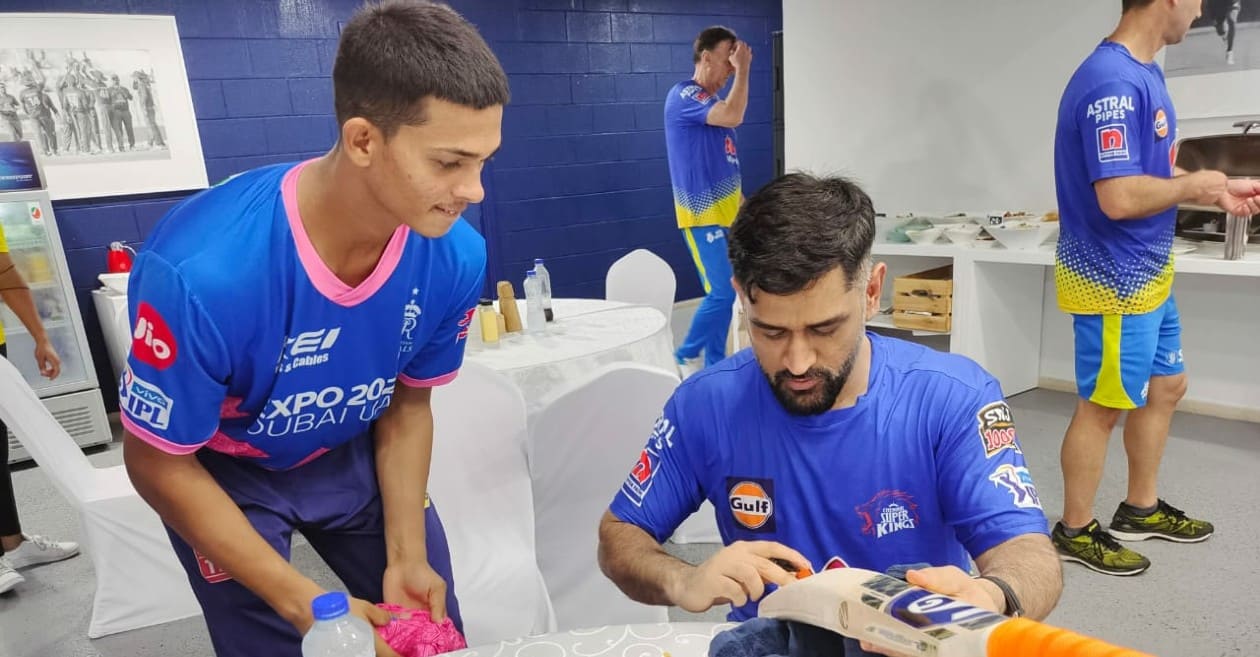 IPL 2021: Yashasvi Jaiswal gets MS Dhoni’s signature on his bat after a scintillating knock against CSK