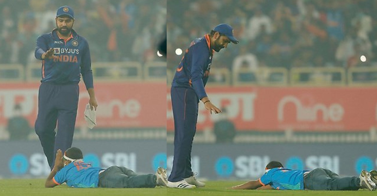 IND vs NZ: WATCH – Rohit Sharma fan breaches security in Ranchi to touch Indian skipper’s feet