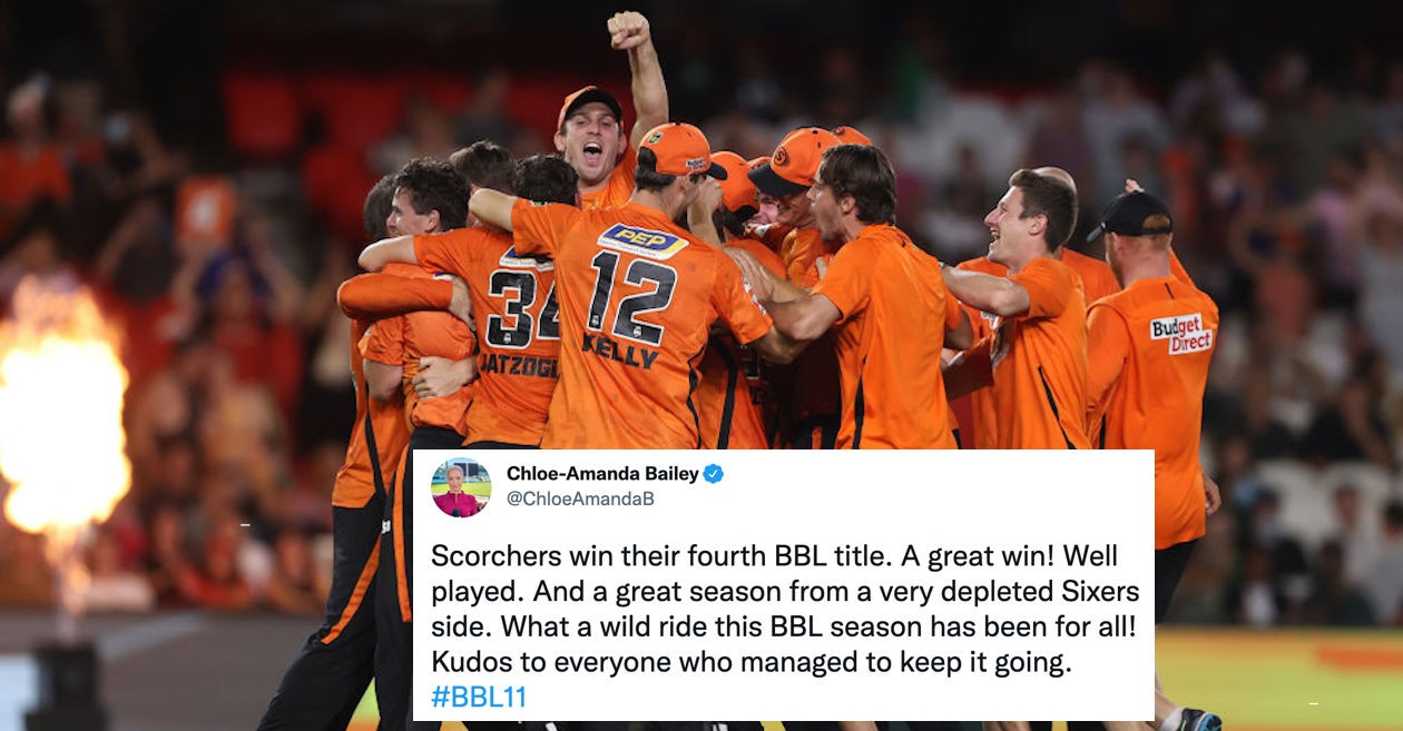 Twitter erupts as Perth Scorchers clinch their 4th BBL title after thrashing Sydney Sixers in the finals