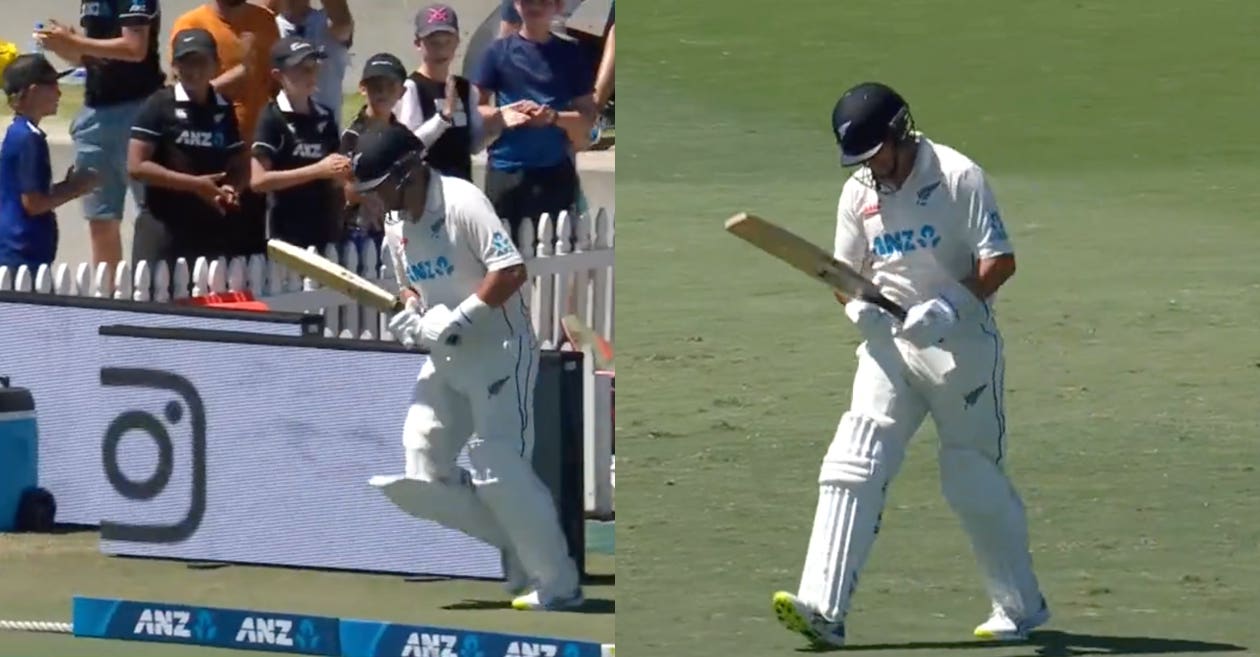 WATCH: Ross Taylor receives a great reception from the Bay Oval crowd as he makes his way to the crease