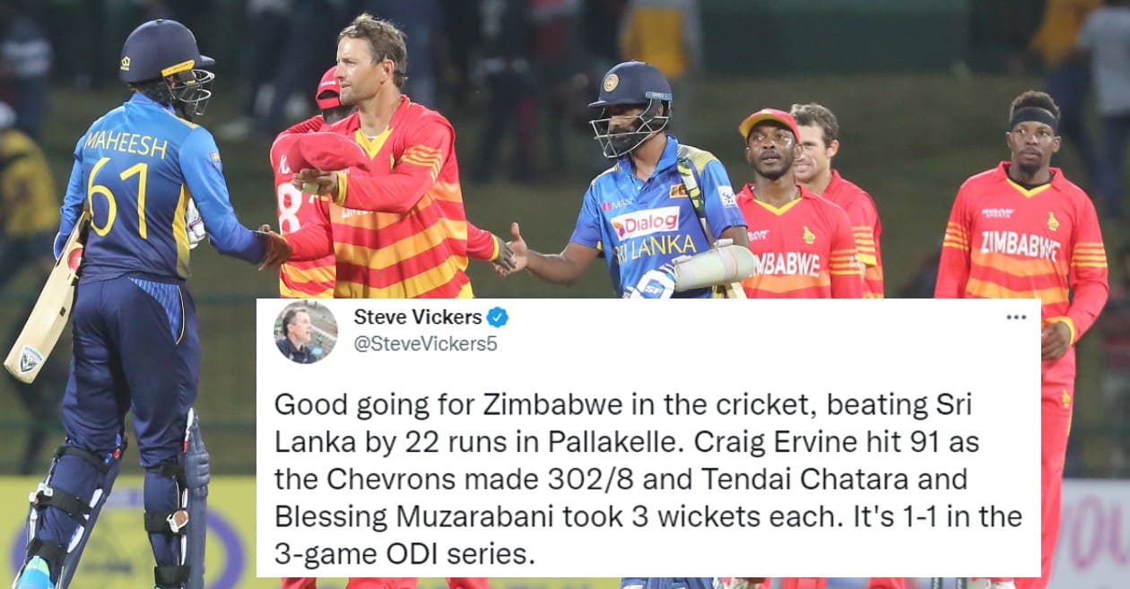 Twitter reactions: Dasun Shanaka’s ton goes in vain as Zimbabwe trump Sri Lanka in 2nd ODI to level series