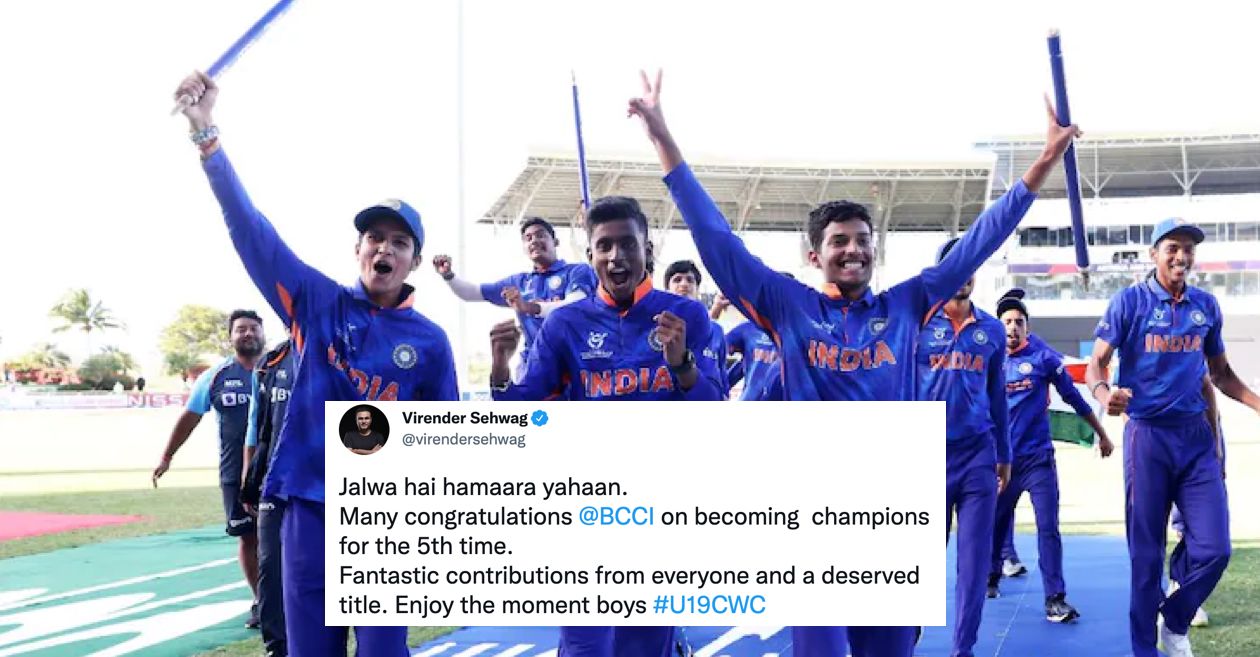 Cricket fraternity erupts as India beat England in the 2022 ICC U-19 World Cup final