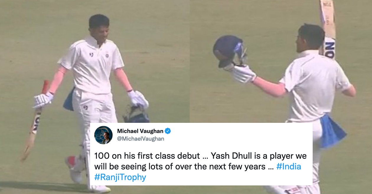 Twitter erupts as Yash Dhull smashes century on his Ranji Trophy debut for Delhi