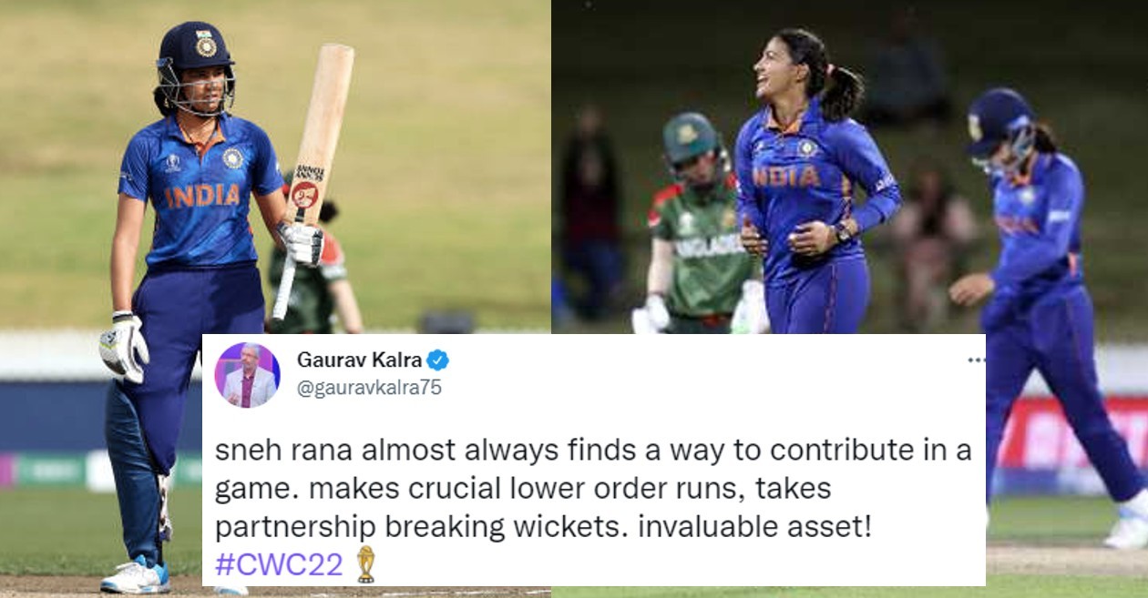 Twitter reactions: Yastika Bhatia, Sneh Rana shine in India’s big win over Bangladesh in Women’s World Cup