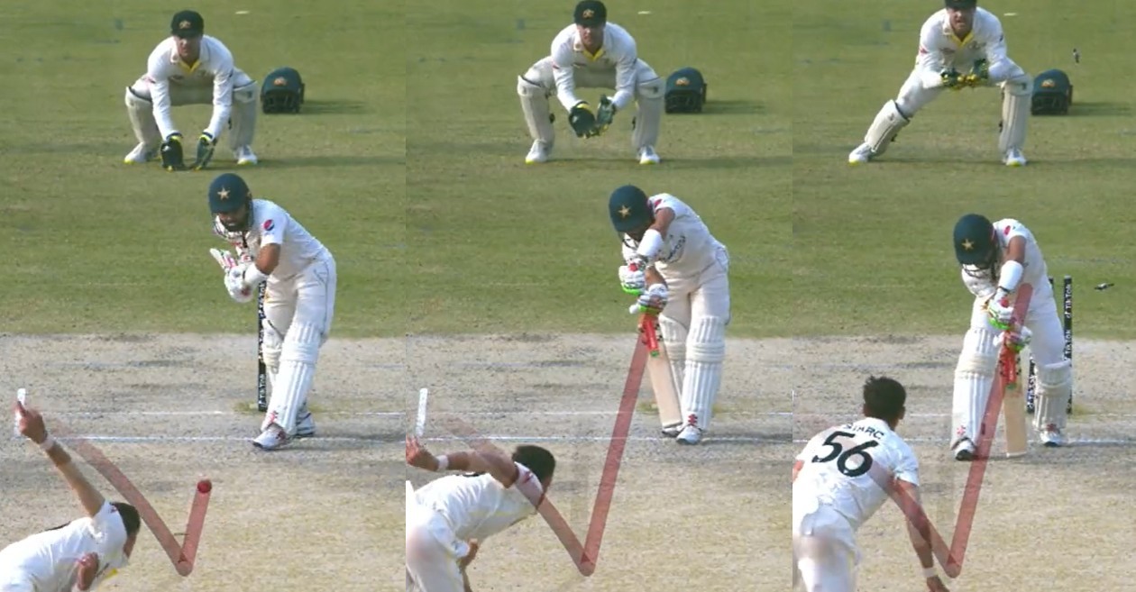 WATCH: Mitchell Starc cleans up Mohammad Rizwan with a reverse-swinging corker in Lahore Test