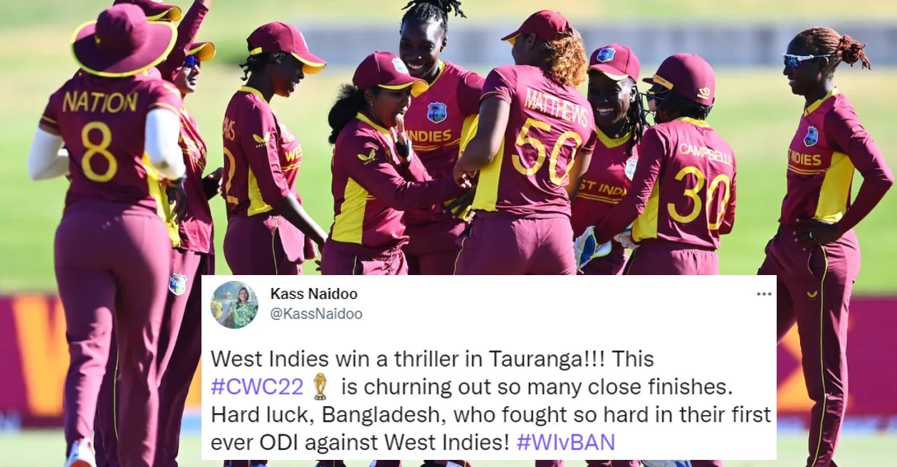 Twitter reactions: West Indies beat Bangladesh in a last-over thriller in Women’s World Cup